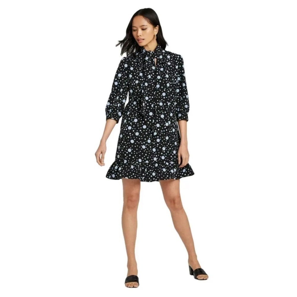Who What Wear Dress Black & Blue XL